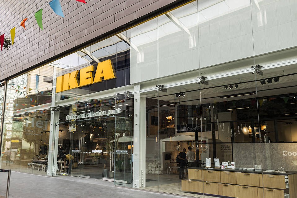 IKEA's click-and-collect location at the Westfield mall in Stratford, East London. The furniture giant is opening more of the smaller-format shops as it seeks to boost its online revenue. PHOTO: IKEA